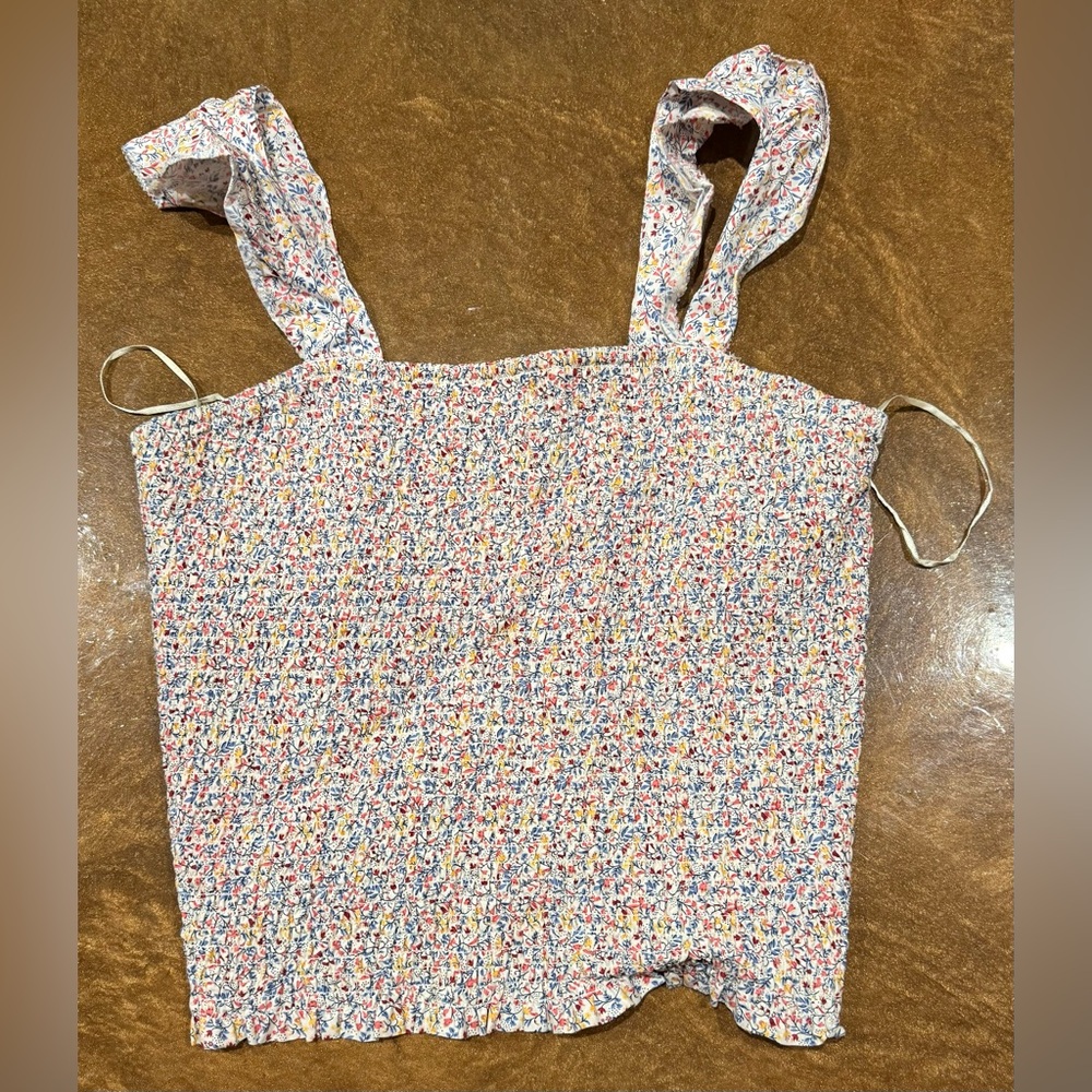 Old Navy Floral Smocked Tank Top